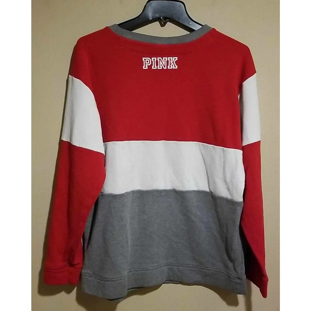 Victoria's Secret Pink Sequin Nebraska Cornhuskers Women's Long Sleeve Shirt - Picture 5 of 5